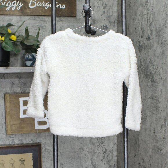 NWT NHL Predators Girls Youth Crew Neck Poly Gold Lurex Sweatshirt L White - Picture 2 of 4